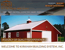 Tablet Screenshot of kirkhambuildingsystem.com